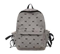 TENYELE Elegante mochila de pana para estudiantes universitarios, bolsa de escuela, mochila informal de gran capacidad para diferentes ocasiones, lindos arcos, gris