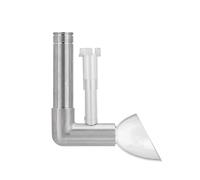 TENYELE Espumador de superficies de entrada y salida de acuario para botes y eliminación de manchas de aceite, removedor de proteínas de acero inoxidable