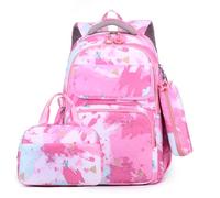 TENYELE Mochila funcional y moderna para niñas con bolsa de almuerzo y estuche para lápices, práctica para la biblioteca escolar, mochila para laptop para niñas, b, One Size