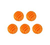 TENYELE Pelotas de práctica de golf de goma sintética para interior y exterior, pelotas de entrenamiento de golf a rayas huecas, pelotas de entrenamiento de rayas huecas, 5 unidades