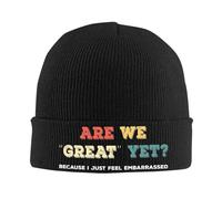 TENZKUIH ¿Somos geniales Pero Tejidos? Gorro de Hombre Gorro de Ganchillo acrílico melón