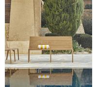 Teo - Banco de jardín de teca maciza de 3 plazas H 92 x B 167 x T 57 cm