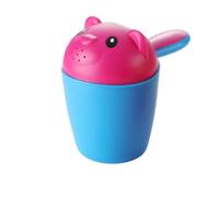 Teogneot Taza de Champú, Taza de Enjuague de Baño Enjuagadora Desmontable de Champú para Bebés Taza de Champú de Ducha Taza（Azul）