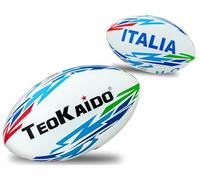 Teokaido - Balón de Rugby, diseño Italia, T5, 250-270 g, iniciación y Entrenamiento, Material ecológico, 2,5 mm de Espuma de PVC