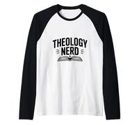Teología Humor Nerd para pensadores fieles Camiseta Manga Raglan