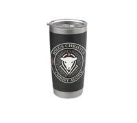 Teología Reformada Fe Solus Christus Christ Solo Emblema Vaso térmico de acero inoxidable de doble pared