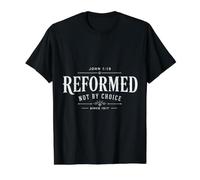 Teología Reformada Juan 1:13 Cristiano - No por Elección Camiseta gráfica económica, Hombre, Negro, S
