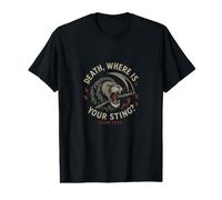 Teología Reformada Muerte ¿Dónde está tu aguijón 1 Cor 15:55 Camiseta gráfica económica