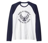 Teología reformada Paz si es Posible Cita de la Verdad Camiseta Manga Raglan