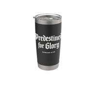 Teología Reformada: Predestinada para la Gloria - Biblia Escritura Vaso térmico de acero inoxidable de doble pared