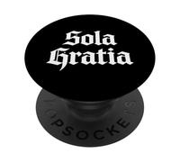 Teología Reformada Sola Gratia Calvinist Christian Design PopSockets PopGrip Adhesivo