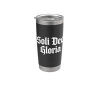 Teología Reformada Soli Deo Gloria Arte Cristiano Vaso térmico de acero inoxidable de doble pared