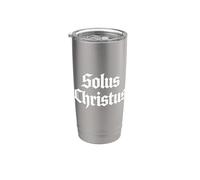 Teología Reformada Solus Christus Christ Solo 5 Solas Design Vaso térmico de acero inoxidable de doble pared