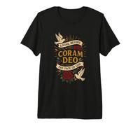 Teología Reformada: Vivir Coram Deo por Fe y Gracia Solamente Camiseta Premium