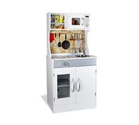 Teorema 40619 - Cocina de Madera con 4 Fuegos, microondas y dispensador