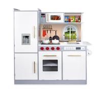 Teorema 40648 - Cocina de Juguete de Madera con Placa y dispensador a Pilas, Altura 102 cm, con electrodomésticos y Utensilios de Cocina.