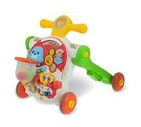 Teorema 67318 - Primeros pasos multifunción para niños, 4 juegos en 1: andador, quadreciclaje, patinete y mesa multijuego, máx. 20 kg, con luces y sonidos.