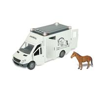 Teorema - Camión para Transporte de Animales Play City, tráiler de Caballos con Luces y Sonidos, Movimiento de Embrague, Puertas abatibles y Caballo Incluido