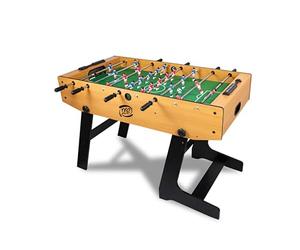 Teorema - Futbolín Plegable de Madera, fútbol para Adultos y niños con 2 Bolas y Varillas telescópicas, 158 x 45 x 85 cm