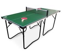 Teorema Giocattoli 67360 - Mesa de Ping Pong Plegable con 2 Palas, 2 Bolas y 1 Red con Soportes, 182 x 86,5 x 75 cm, para Espacios Interiores y Exteriores, Verde, Unisex