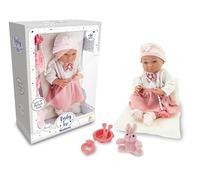 Teorema Giocattoli, Baby Teo Neoborn, muñeca Realista de 40 cm con Cuerpo de Vinilo Suave, muñeca de niña con Accesorios para bebés, Chupete y Peluche, Idea de Regalo