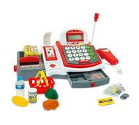 Teorema Giocattoli, Caja de Juguete para niños, Caja registradora de Juguete con escáner de Luces y Sonidos, calculadora Real, recibo extraíble y Accesorios de supermercado incluidos