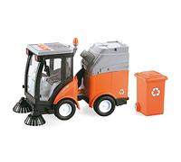 Teorema Giocattoli, Camión Barredora de Juguete para niños con Luces y Sonidos Reales, Movimiento de Embrague y Cubo de Basura Incluido, Escala 1:16, Coche de Juguete, Naranja o Verde