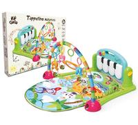 Teorema Giocattoli Gimnasio Baby Musicale 75 x 60 x 45 cm, alfombra sensorial interactiva para bebé con piano de fútbol y sonido, sonajeros de animales y espejo, juegos para bebés de 0 a 12 meses