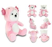 Teorema Giocattoli, Peluche transformable 2 en 1 Oso y Axolotl, Suave muñeco para bebés, Seguro 0 + Meses, Juego de bebé ecológico, Idea Regalo Nacimiento y Eventos Especiales, Altura 30 cm