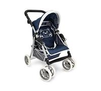 Teorema Giocattoli - Silla de Paseo para muñecas, Juguete con Estructura de Metal, asa Ajustable, Respaldo reclinable, Altura 65 cm y Cesta de Almacenamiento, 74255