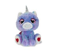 Teorema Giocattoli, Unicornio de Peluche ecológico con Ojos Grandes Brillantes, muñeco Suave Morado 45 cm, niña
