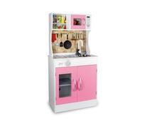 Teorema Hecho DE Madera - Cocina de Juguete de Madera con Accesorios, Cocina Completa con Horno y microondas, Juego de rol para niños a Partir de 3 años (45 x 25 x 90 cm)