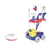 Teorema - Juego de Limpieza de Juguete para niños con Robot Aspirador Luces y Sonidos, Escoba y Paleta, Cubo y moco y rociador Funciones Reales