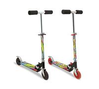 Teorema - Patinete Plegable de 2 Ruedas de Aluminio, Carga máxima 50 kg, Ruedas de PVC 120 mm, Altura Ajustable hasta 78 cm, Plataforma Antideslizante, Freno Trasero