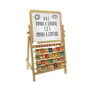 Teorema - Pizarra de Madera con 2 Lados, Alfabetero y Números