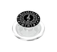 Teoría de la Clave de Sol Círculo de Quintos Compositor de Firma Clave PopSockets PopGrip para MagSafe