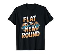 Teoría de la Conspiración de la Tierra Plana - El Plano es la Nueva Ron Camiseta gráfica económica, Hombre, Negro, L