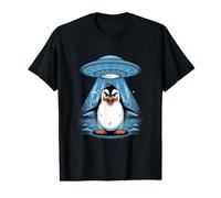 Teoría de la conspiración del secuestro de ovnis de pingüino Camiseta gráfica económica
