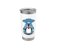 Teoría de la conspiración del secuestro de ovnis de pingüino Vaso térmico de acero inoxidable de doble pared