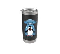 Teoría de la conspiración del secuestro de ovnis de pingüino Vaso térmico de acero inoxidable de doble pared