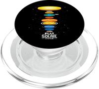 Teoría de la Tierra Plana Sistema Solar Científico Espacial Ciencia Divertida PopSockets PopGrip para MagSafe