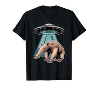 Teoría Divertida de la conspiración del secuestro ovni de Hormiguero Camiseta gráfica económica, Hombre, Negro, M