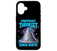 Teórico de la conspiración Desde el Nacimiento TinFoil Hat Funny Sarcasm Carcasa para iPhone 16