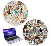 Teouuas 100 Piezas Pegatinas Animales, Impermeable Pegatinas de Animales, Autoadhesivo Aiminal Sticker, para Scrapbooking Journal Botella Agua etc En la Superficie