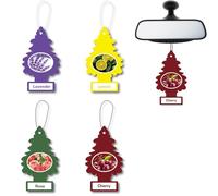 Teouuas 4 Piezas Ambientador de Coche en Forma de Árbol, Ambientador Coche Olor Nuevo, Car Scents, Fragancia para Vehículos, Fragancia Duraderacar, Air Freshener para Coche Hogar Oficina, Estilo A
