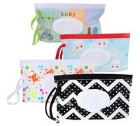 Teouuas Bolsas de Toallitas Húmedas, Bolsas Reutilizables para Toallitas para Bebé, Dispensador de Toallita Húmedas Portátil, para Viaje Casa Carrito Bebé Familia (Estilo 1)