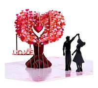 Teouuas Pop Up Karte Hochzeit, Hochzeitskarte Valentinstag Karte, 3d Liebesbaum Pop Up Karten Hochzeit Verlobungsgeschenk, Hochzeitseinladung, Geeignet Als Hochzeits- und Valentinstagsgeschenk