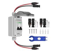 TEOV Interruptor de separación solar CC PV, 2P 63 A, 1000 V, con cable, IP65, resistente al agua, para instalaciones solares fotovoltaicas