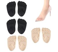 TEOZBLU 4 Pares Plantillas Delanteras, Almohadillas Para Pies Tacones, Almohadilla Metatarsal De Tela Suave, Plantillas Tacones Altos Invisibled Para PrevencióN Del Dolor
