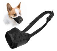 TEOZBLU Bozales de Boca de Perro Transpirable de Malla de Nylon, Grandes Previene Mordidas, Ladridos y Que Mastiquen, Bozal Lazo Ajustable-S